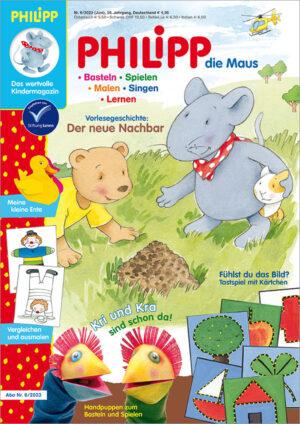 Die Abbildung zeigt das Titelblatt von PHILIPP die Maus Ausgabe 6/2023