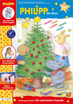 Die Titelseite der Kinderzeitschrift PHILIPP die Maus Ausgabe 12/2024