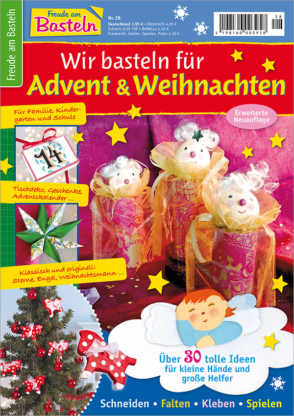 Die Abbildung zeigt das Titelblatt der Zeitschrift Freude am Basteln und Malen Ausgabe 28