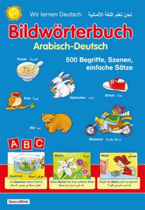 Die Abbildung zeigt das Titelblatt des Bildwörterbuches Arabisch-Deutsch